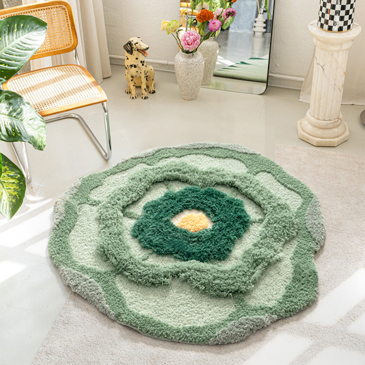 Flowers living room rugs