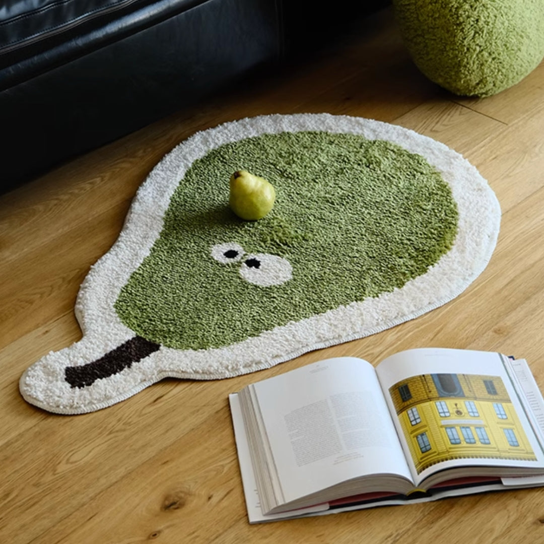 Cartoon Big Pear Rug - Polyester - Fun and Whimsical Look