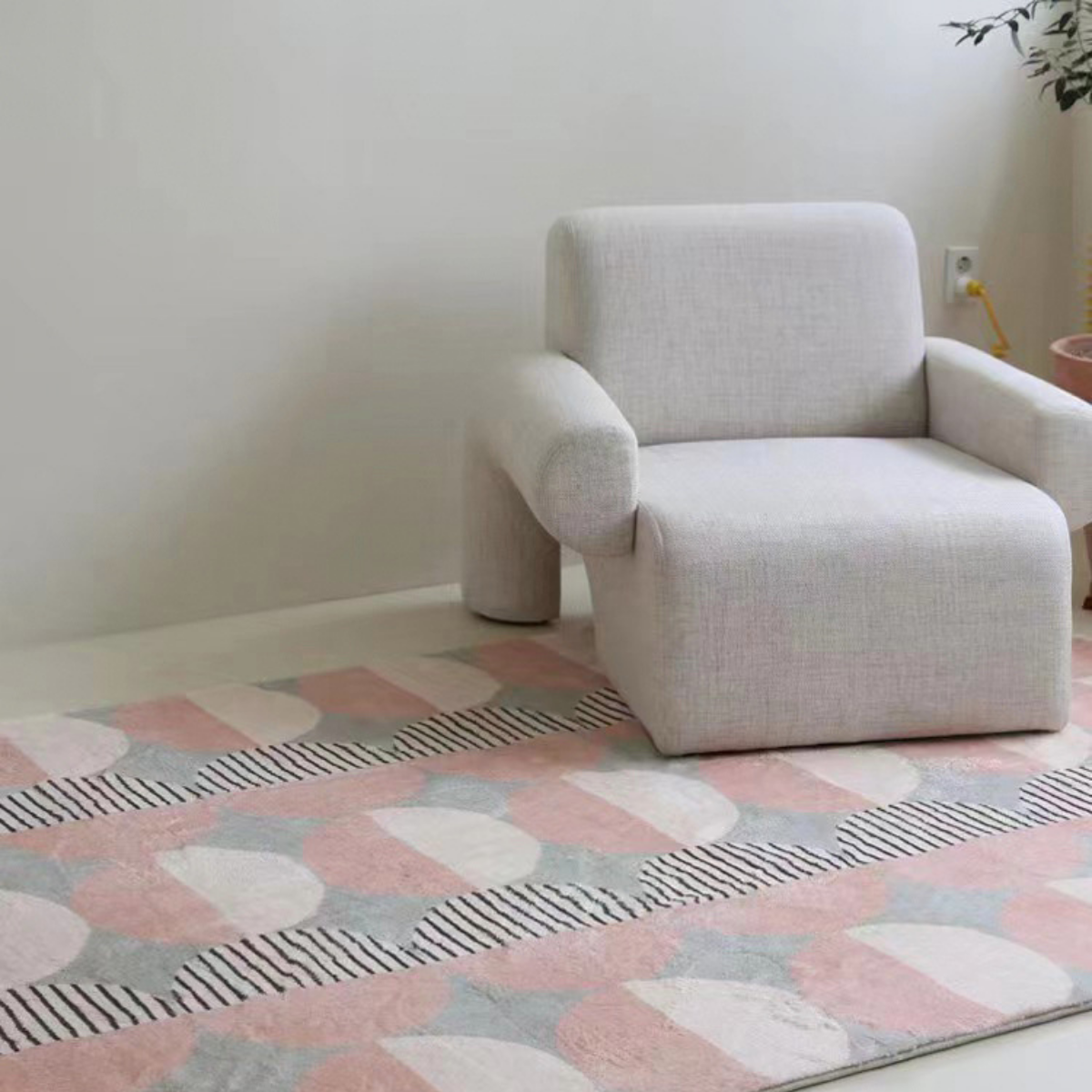 Fresh and lovely girly style living room rug