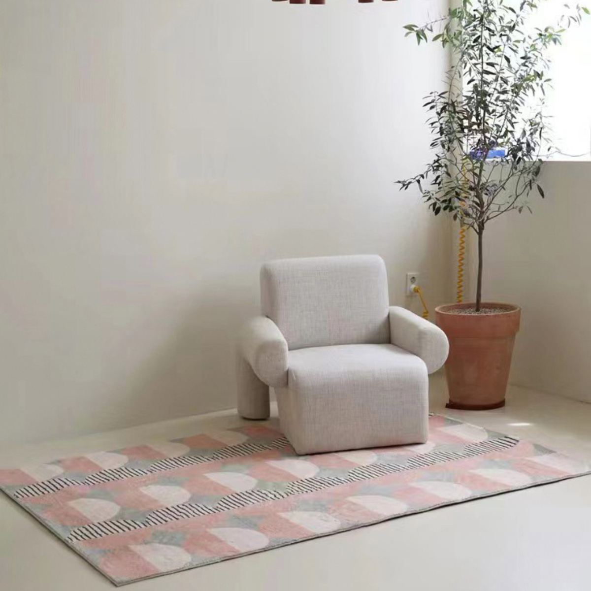 Fresh and lovely girly style living room rug