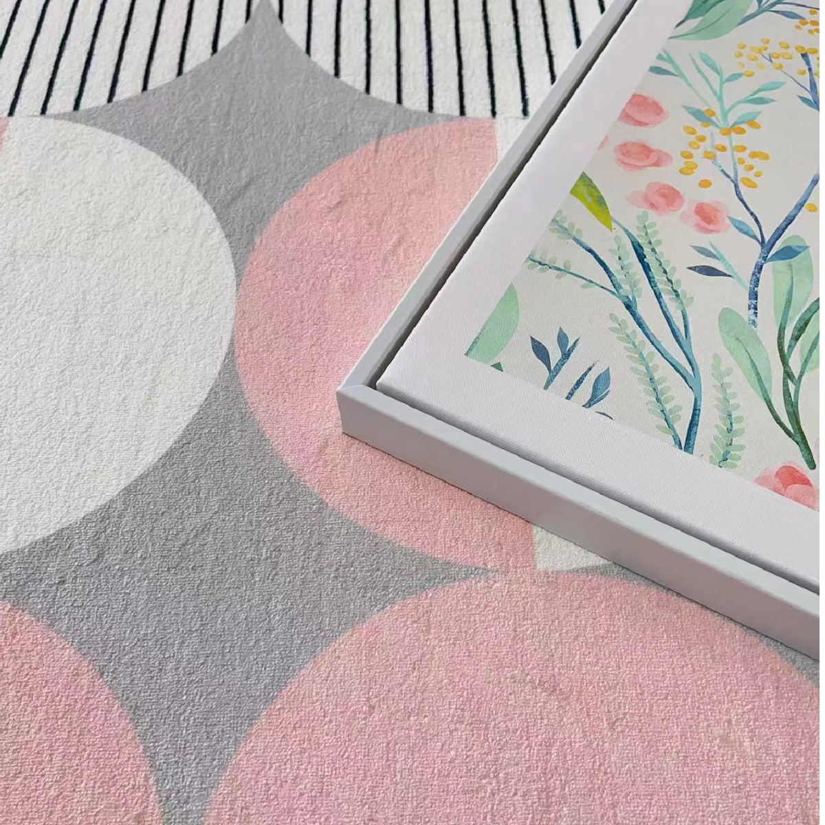 Fresh and lovely girly style living room rug