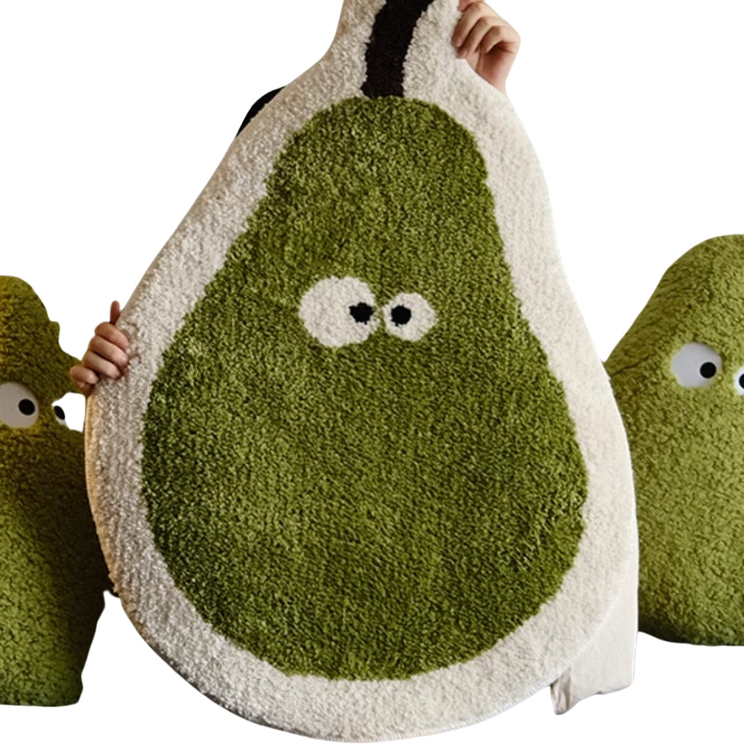 Cartoon Big Pear Rug - Polyester - Fun and Whimsical Look