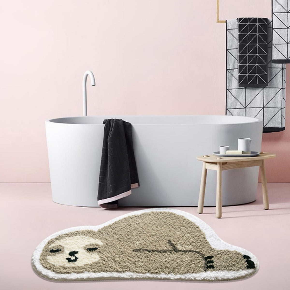 Home alien cartoon sloth living rug