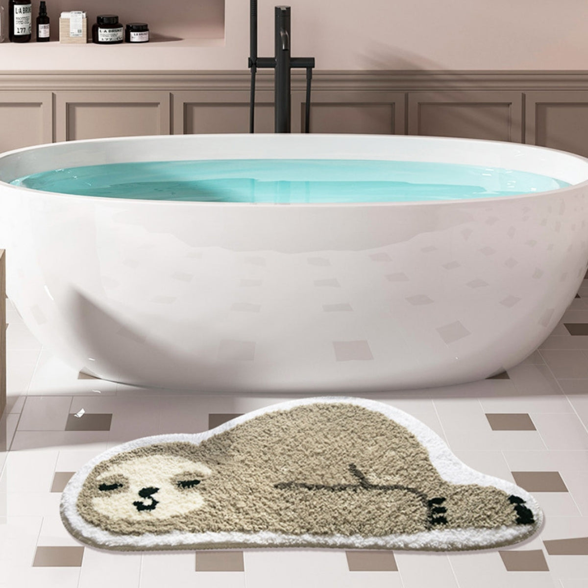 Home alien cartoon sloth living rug