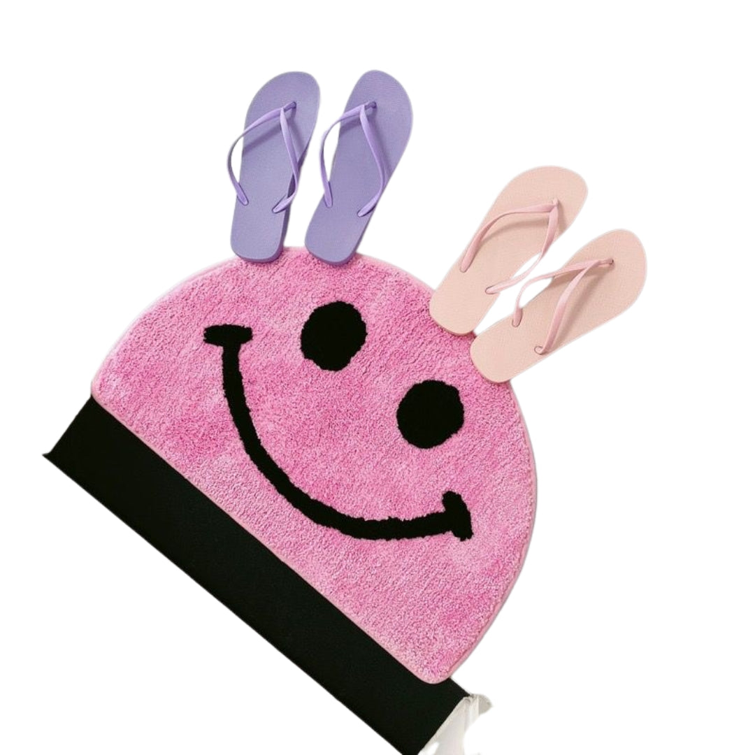 Pink Happy Face Rug