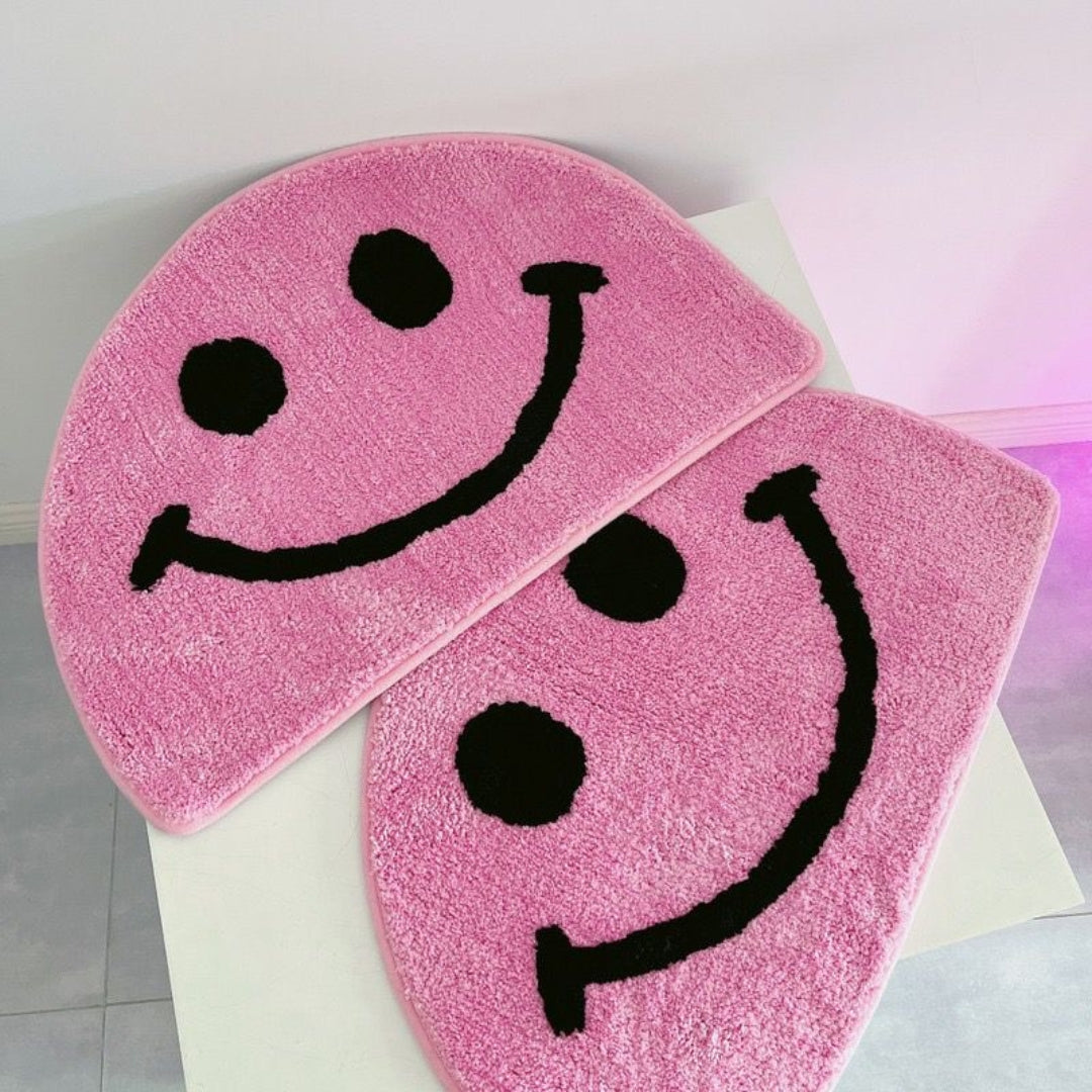 Pink Happy Face Rug