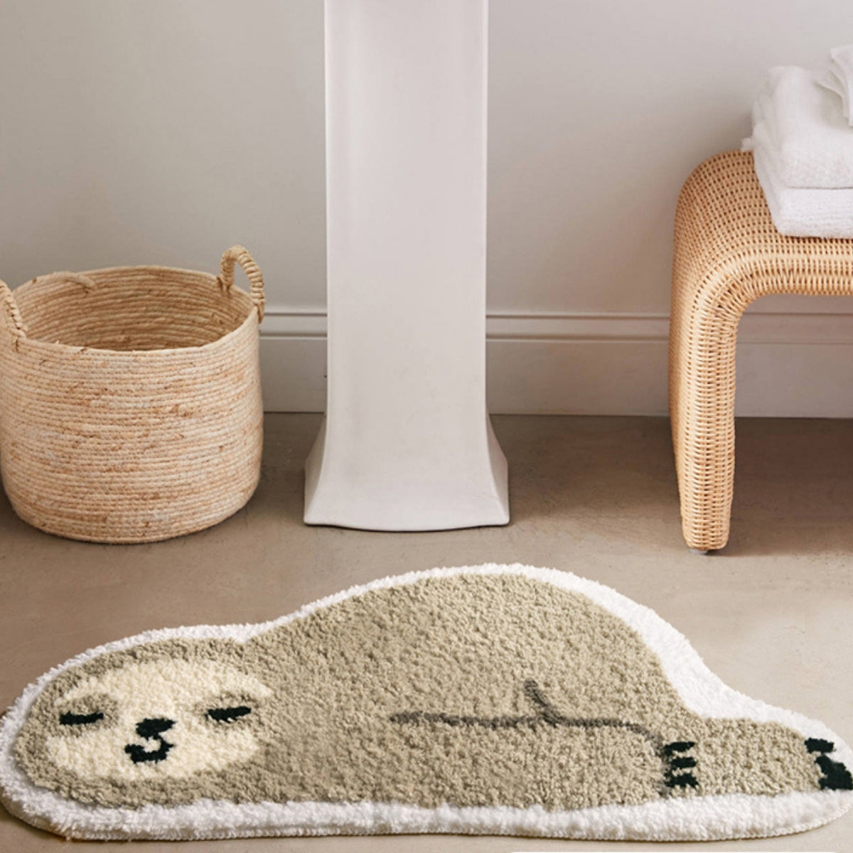 Home alien cartoon sloth living rug