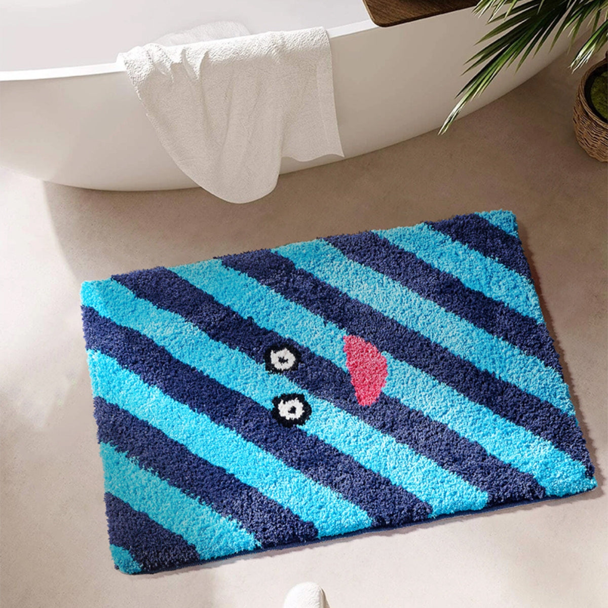 Dopamine cartoon into the bathroom mat soaks up water fast rug