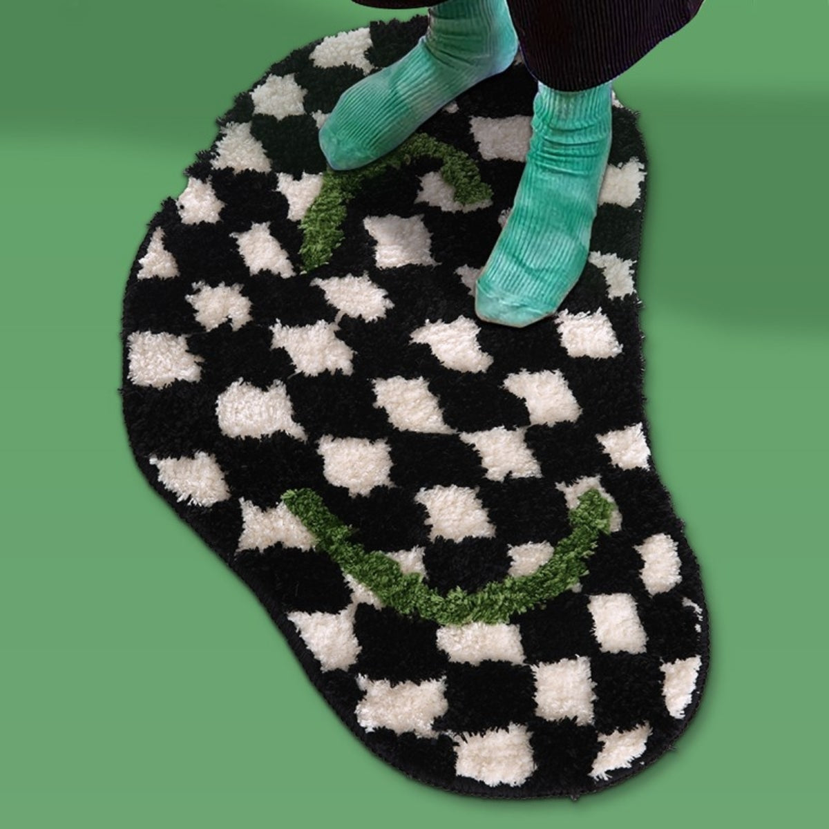 Wind checkerboard living rug