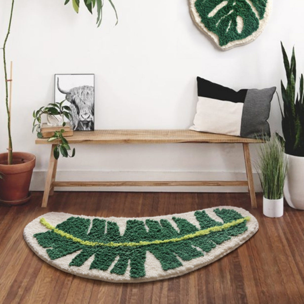 Simple cartoon floor living & bathroom rugs