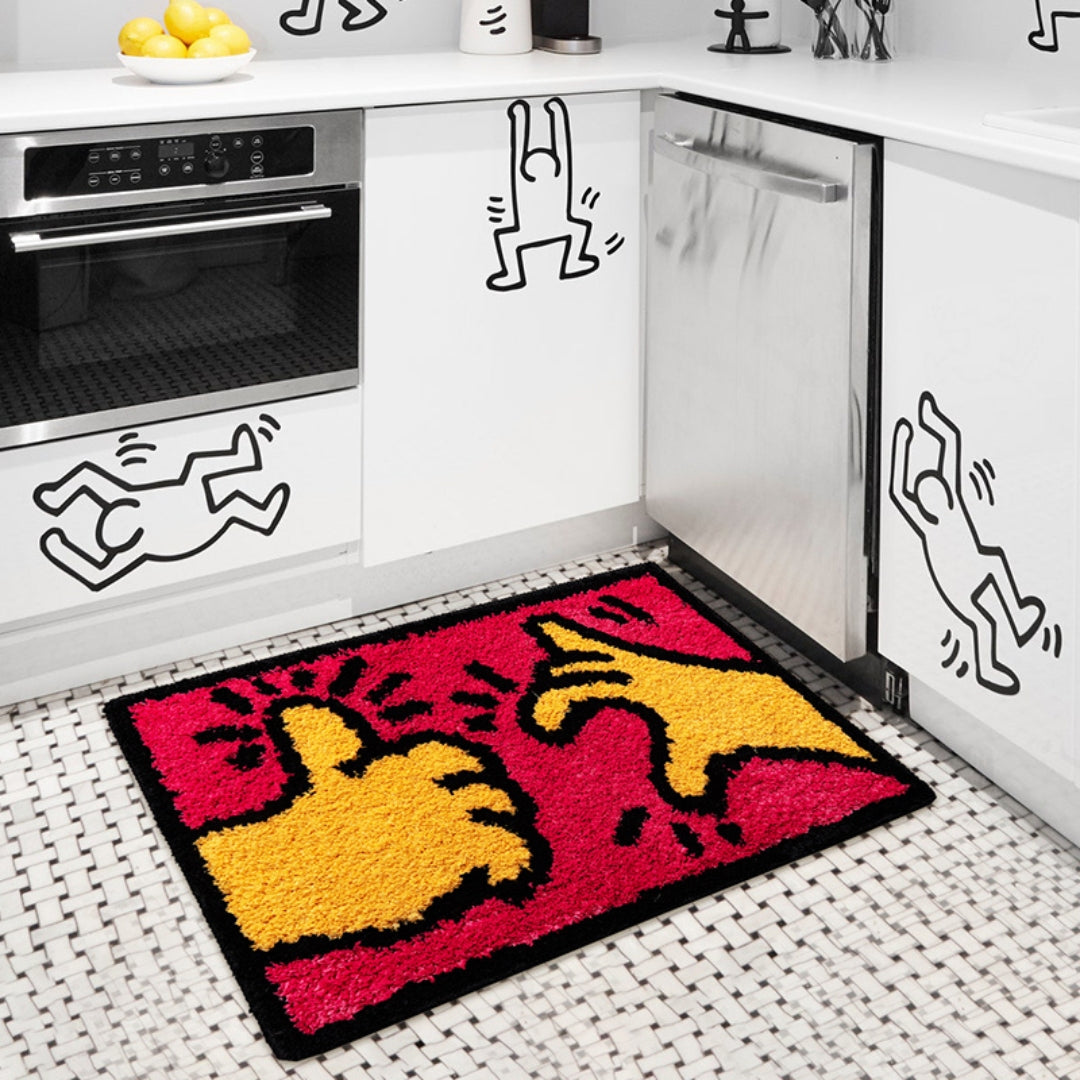 Full marks for tacit understanding bedroom  & kitchen rug