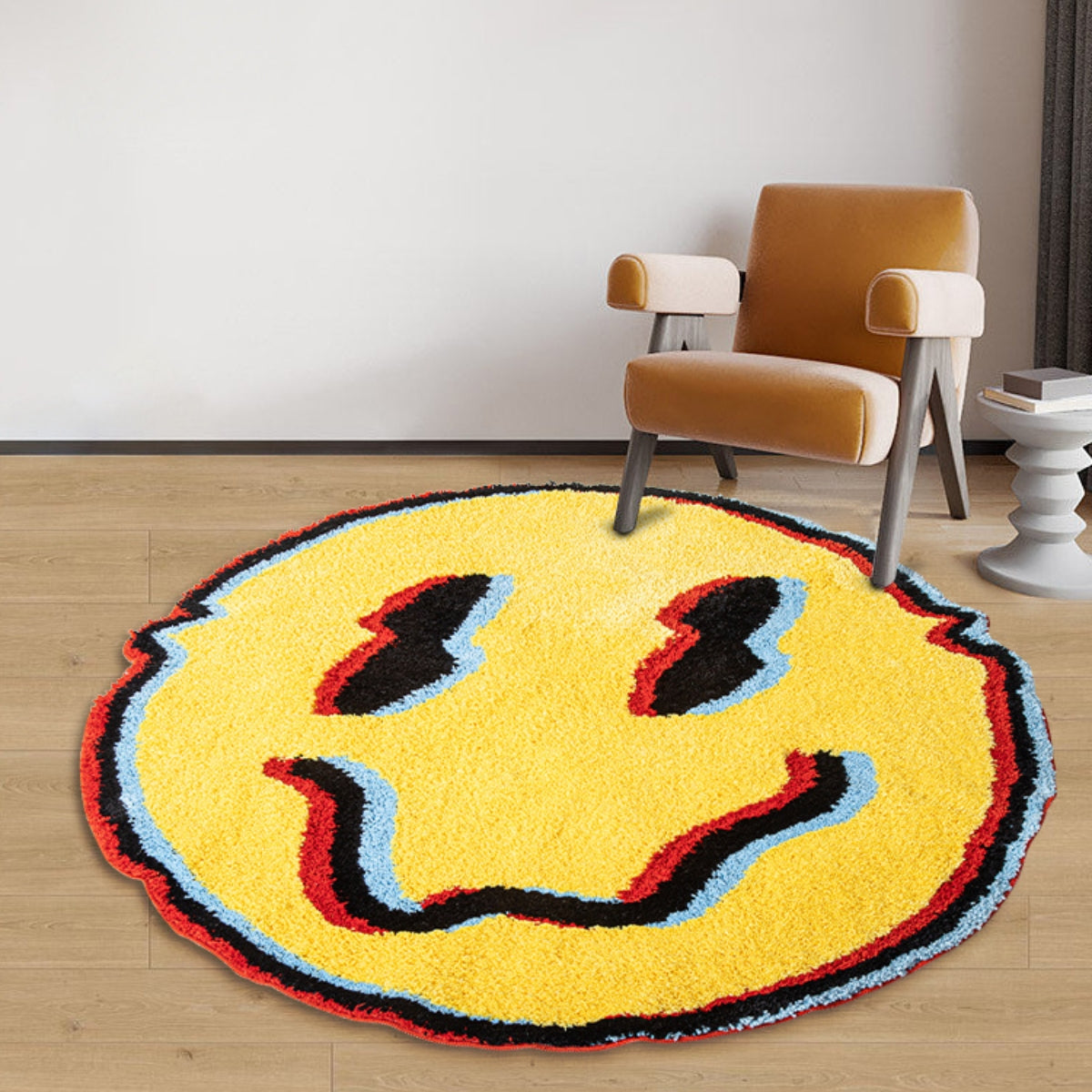 Smiley Face  Yellow Rug