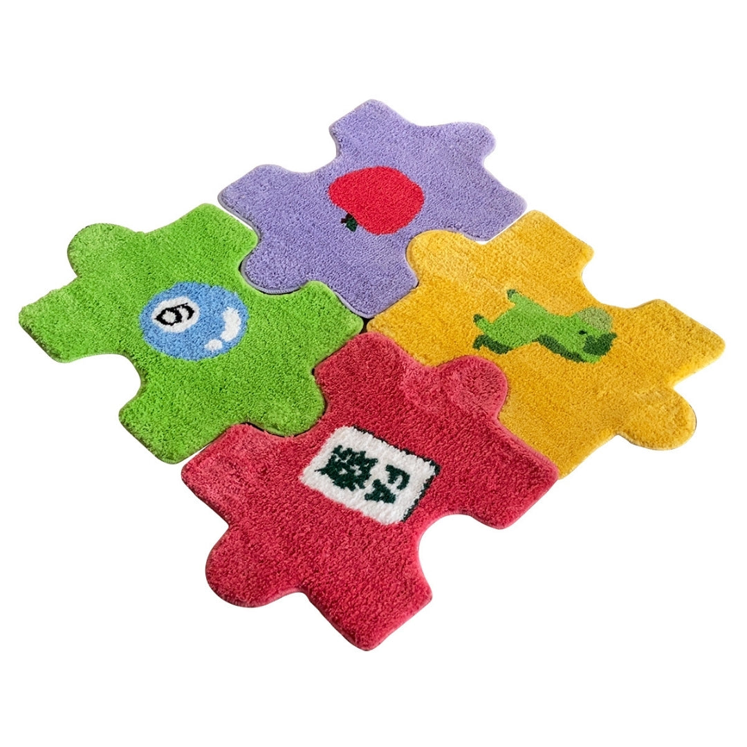 Puzzle Area Rug Playful Interior Design Colorful Statement