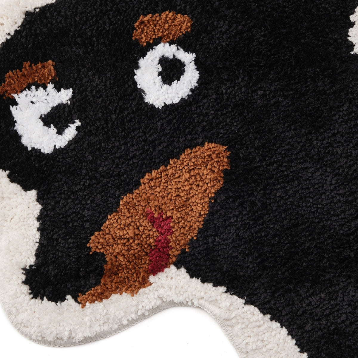 Cartoon cute dachshunds soak up living room & bathroom rug