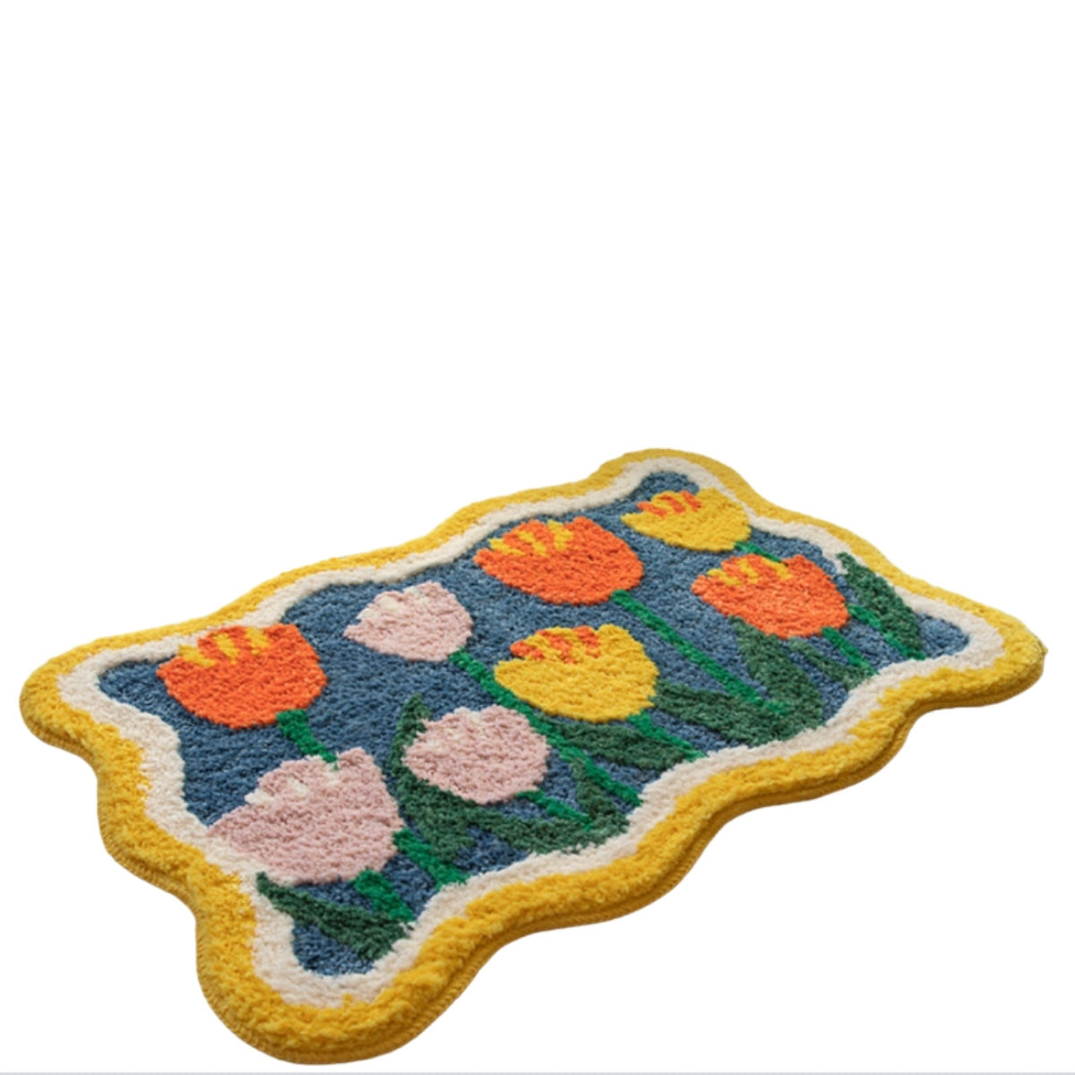 Cute cartoon florets bathroom  rug