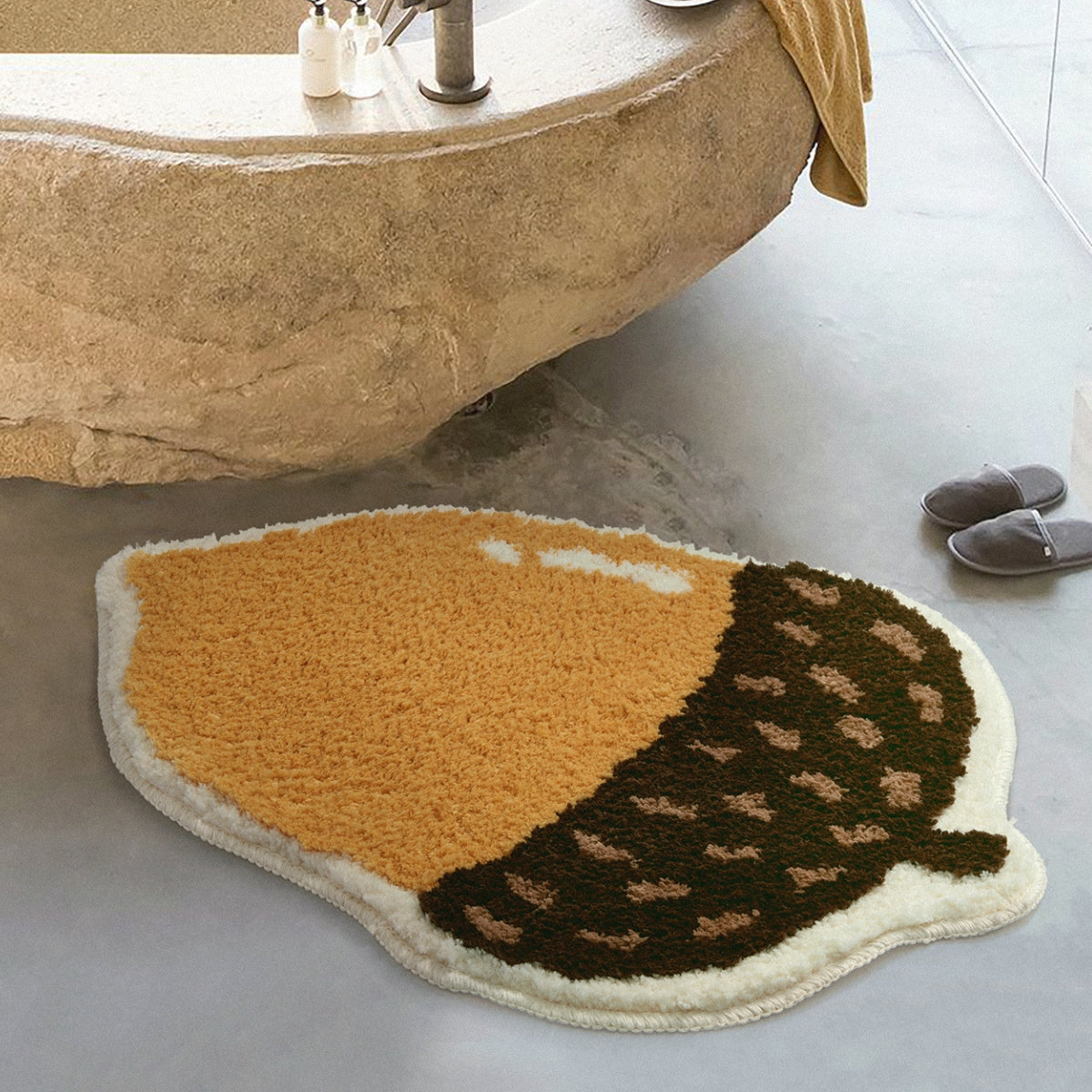 Cute Pinecone home bathroom absorbent rug to prevent slip