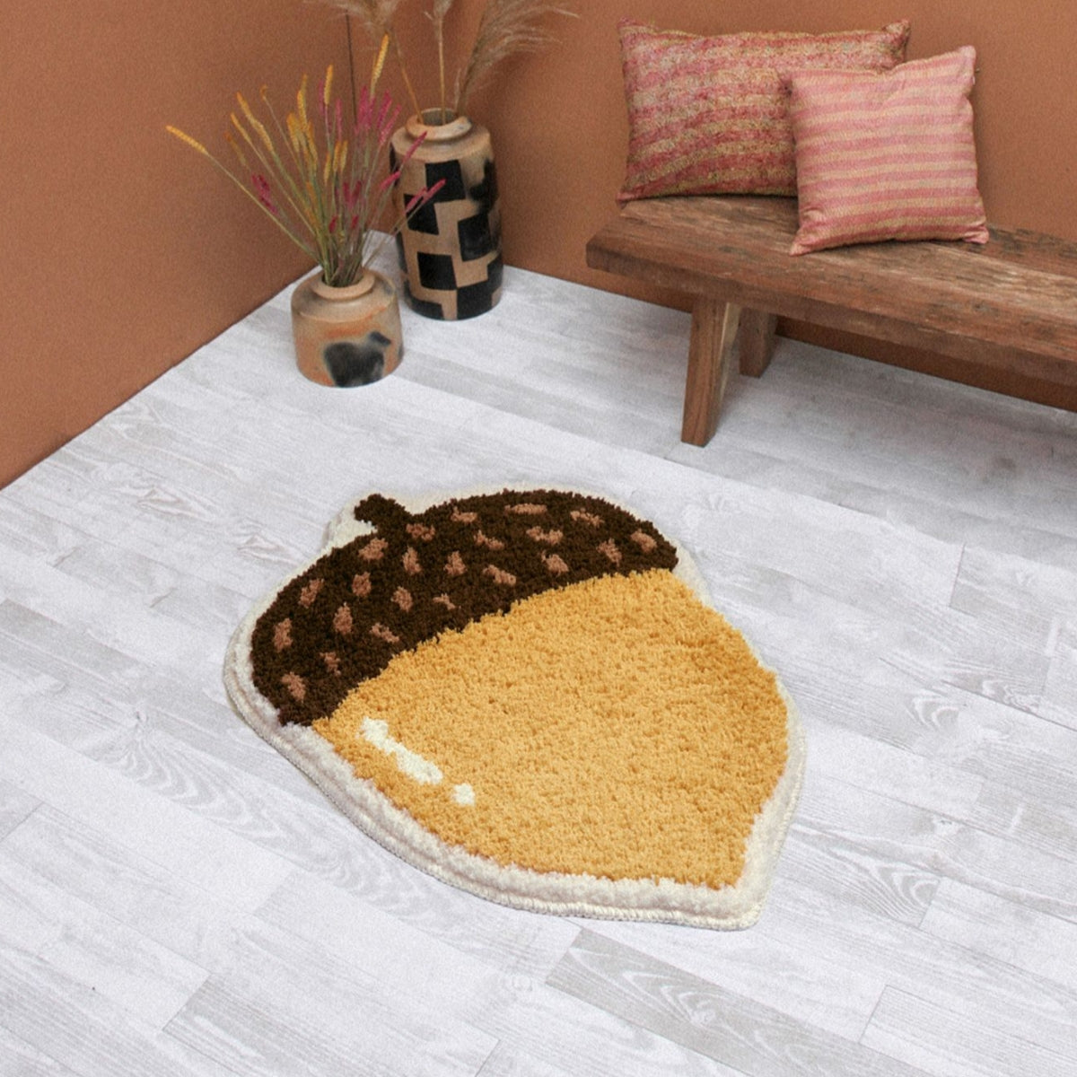 Cute Pinecone home bathroom absorbent rug to prevent slip