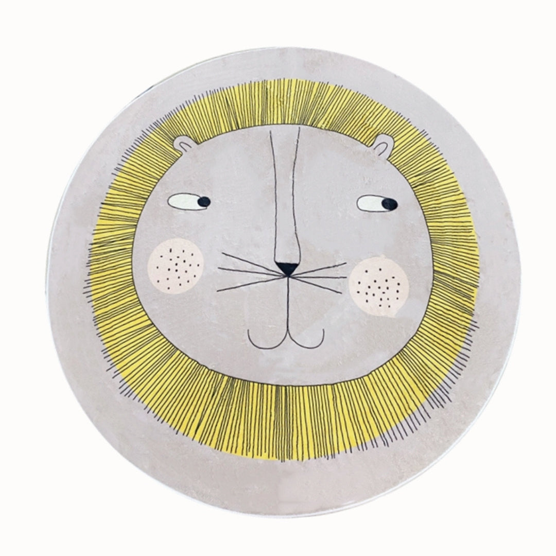 Cute animal round rug