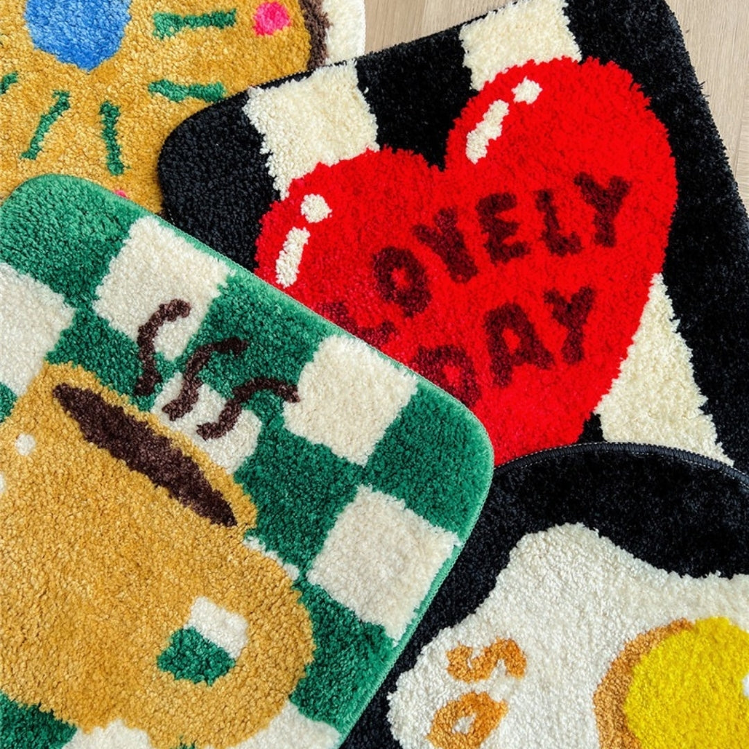 Daily Cartoons Tufting Seat Carpet /Rug