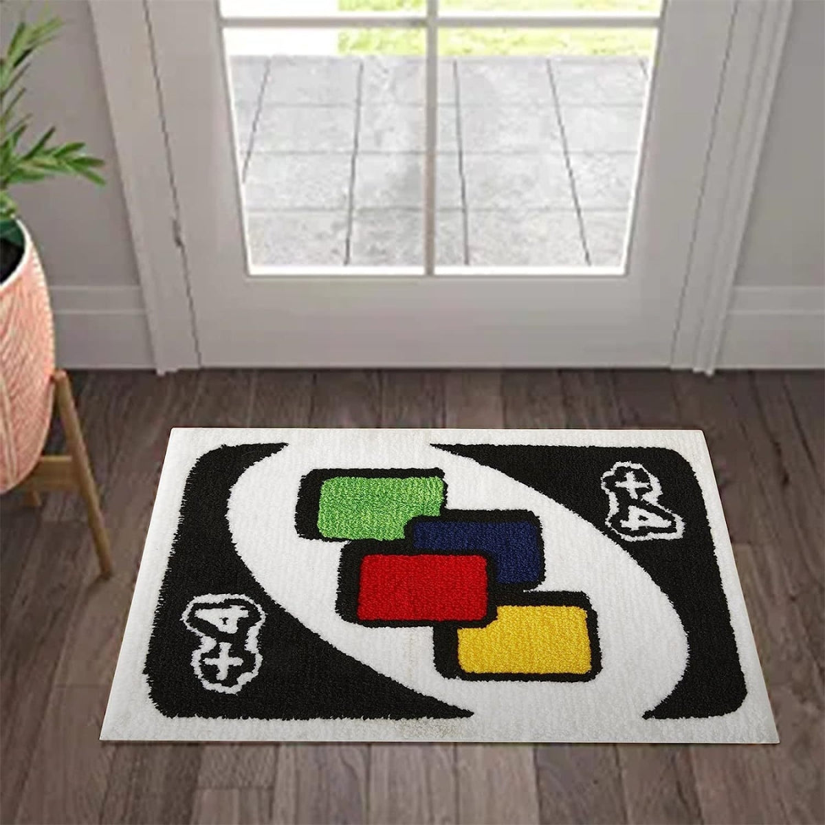 Non Slip Washable UNO Card Living  Rug